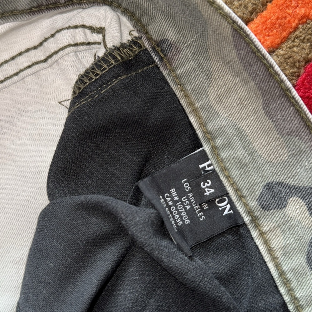 MAKE OFFER ! Hudson Jeans Urban Camouflage Men's 34x32 Byron Five Camo - Picture 6 of 11